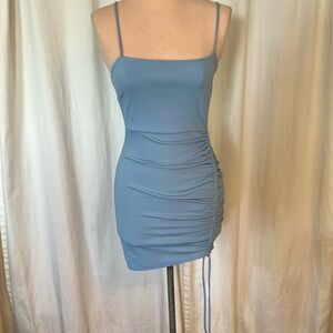 Baby Blue Scrunched Mini Spaghetti Strap Windsor